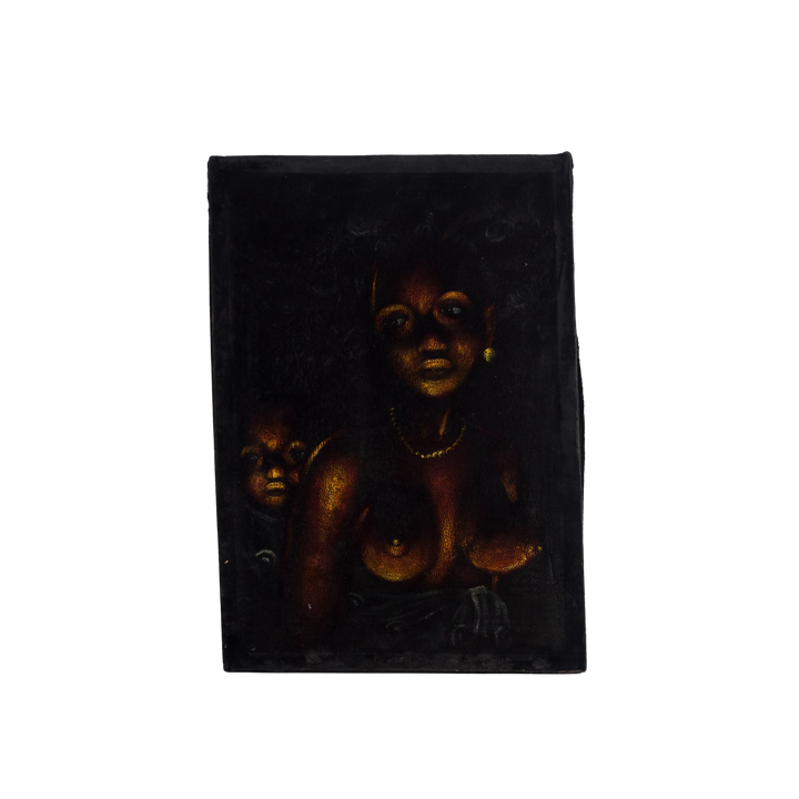 Painting of a black woman with child on her back (2)