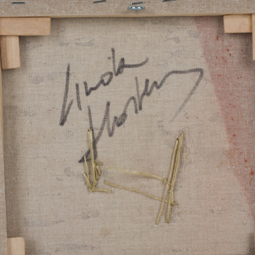 Schilderij structuren in beige & terracotta – Linda Hosten (Oostende)