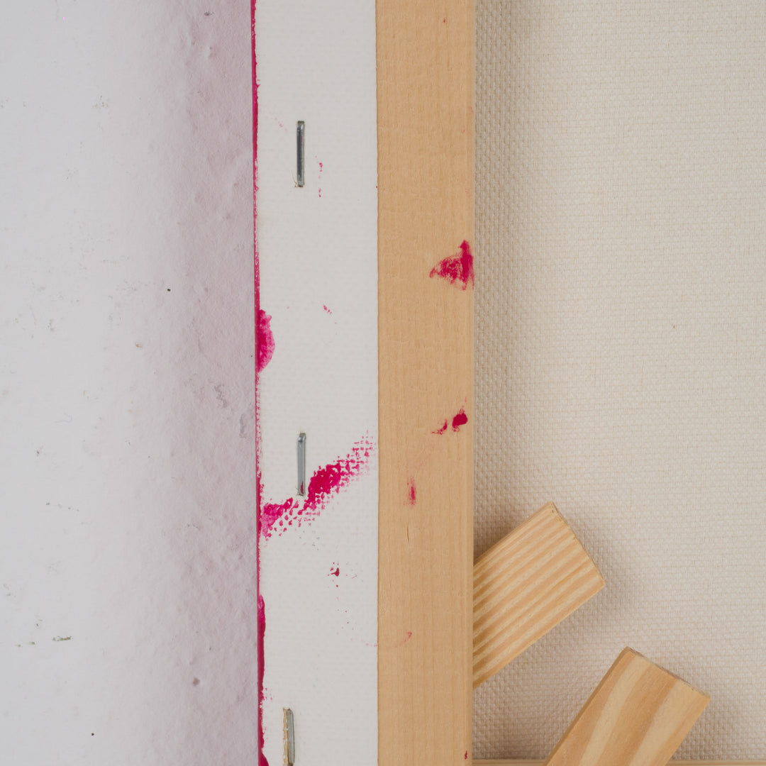 Roze schilderij van een vrouw met hoed – JP Terryn