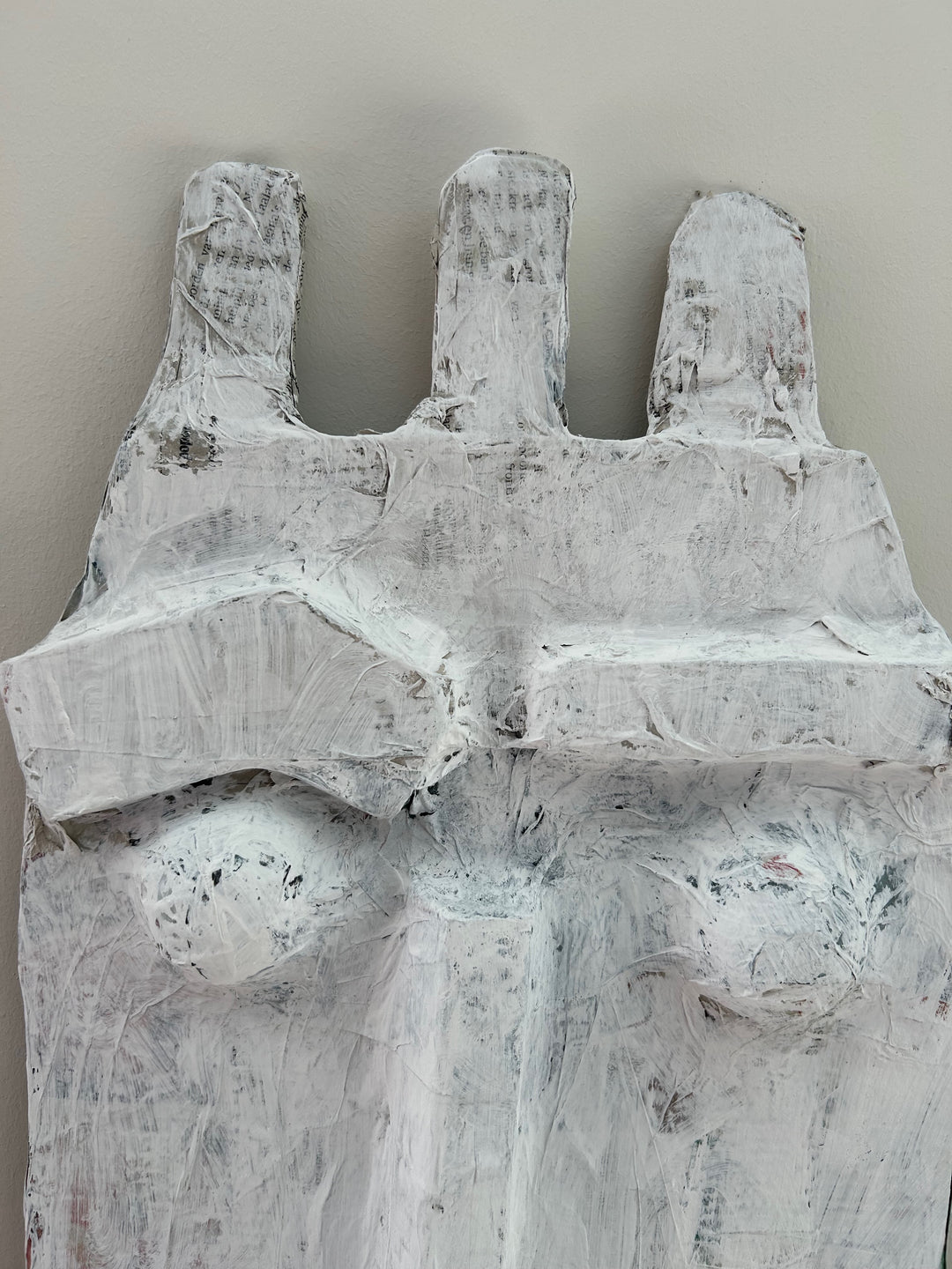 Stilte in Vorm: groot papier-maché Masker (60 cm) om neer te zetten om of om op te hangen