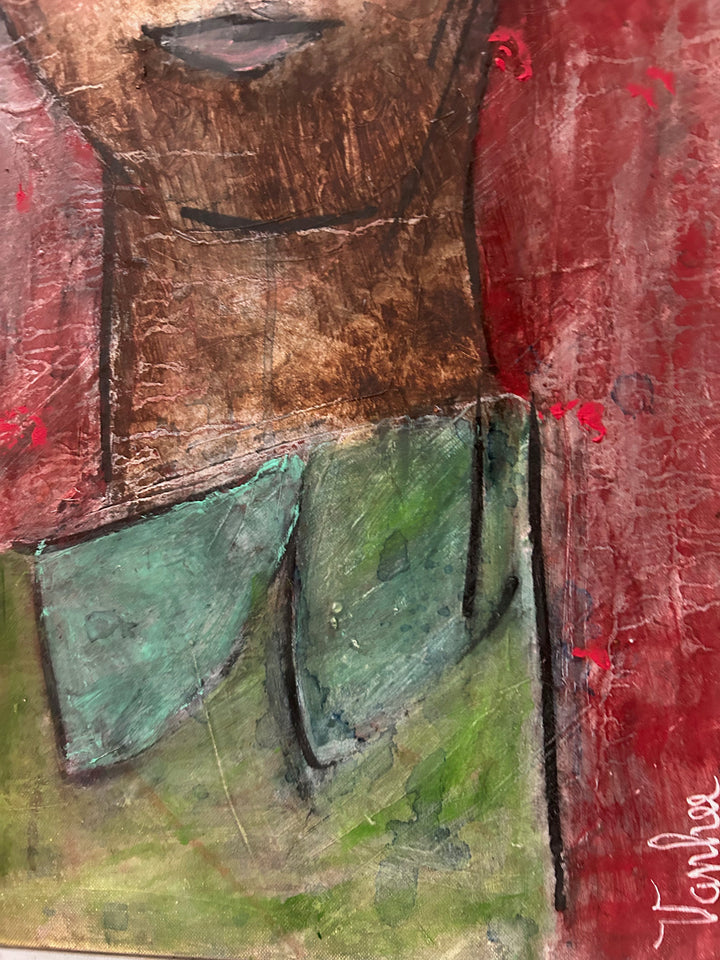 Schilderij van 3 Kleurrijke Personages – Paul Vanhee (1m x 0,80m)