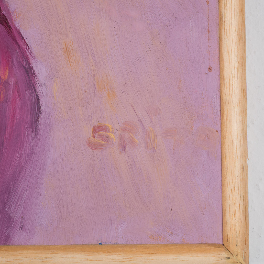 Figuratief schilderij naakt op paneel – Brita