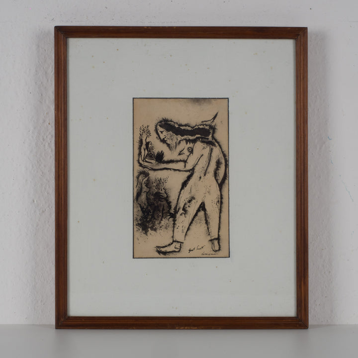 Gust Smet – “Visioenen” – originele tekening, gesigneerd