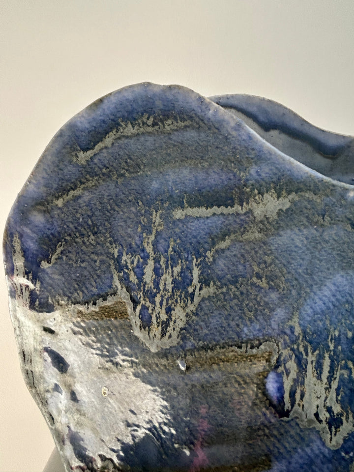 Blauwe Horizon – handgemaakte keramische vaas met een ziel