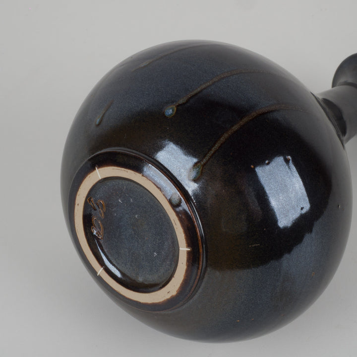 Handgemaakt Vintage Druiperglazuur Vaasje – Gesigneerd