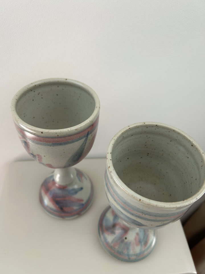 Set van 2 Vintage Beaufort Pottery Bekers Australië – 9x9x19,5cm