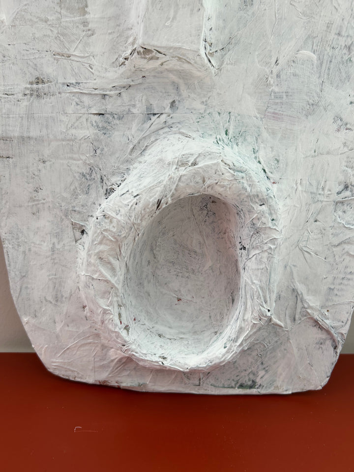 Stilte in Vorm: groot papier-maché Masker (60 cm) om neer te zetten om of om op te hangen