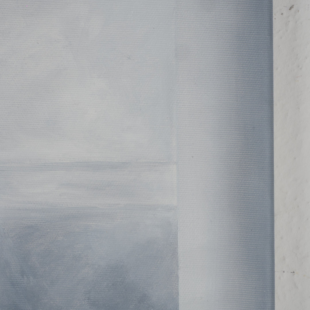 Schilderij “Architectural Silence nr. 21” – Ruimte als ervaring in verstilde lagen | grijs schilderij / 50,5x70,5x2,5cm /  - Monique Coppieters