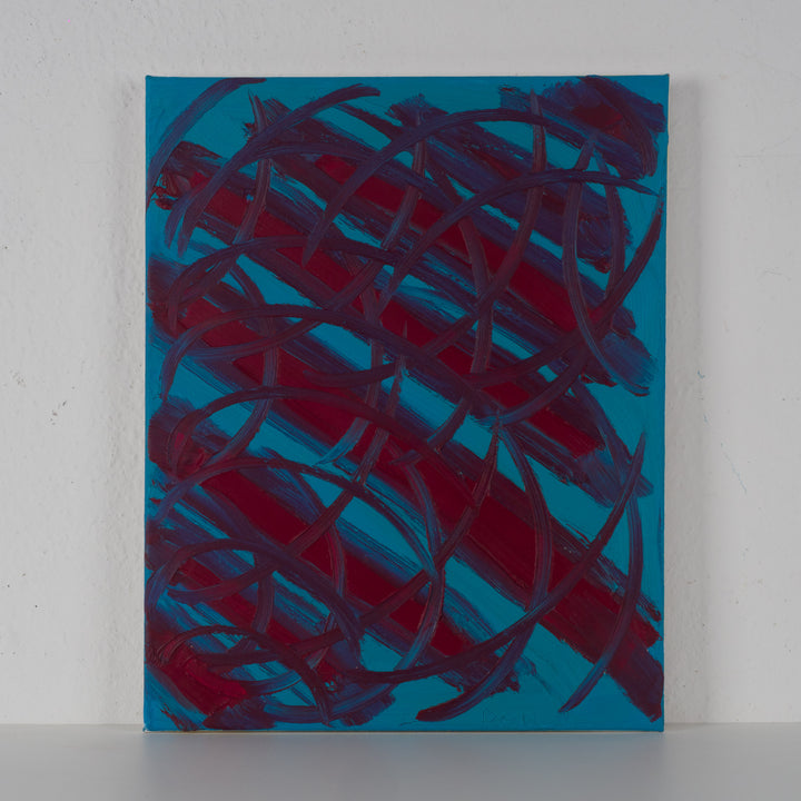 Abstract schilderij 'Gekruiste Stromen' uit 2022