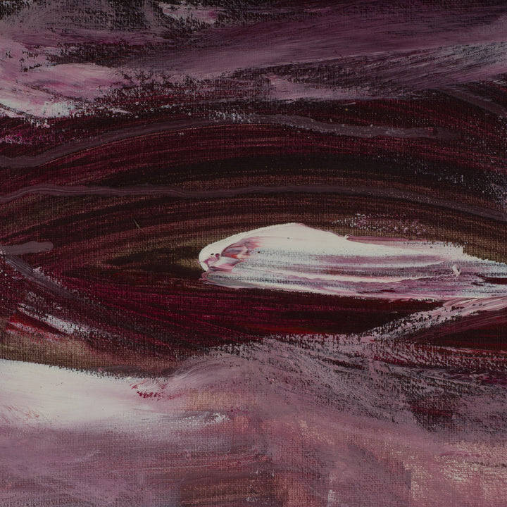 Abstract painting in burgundy and pink (2)