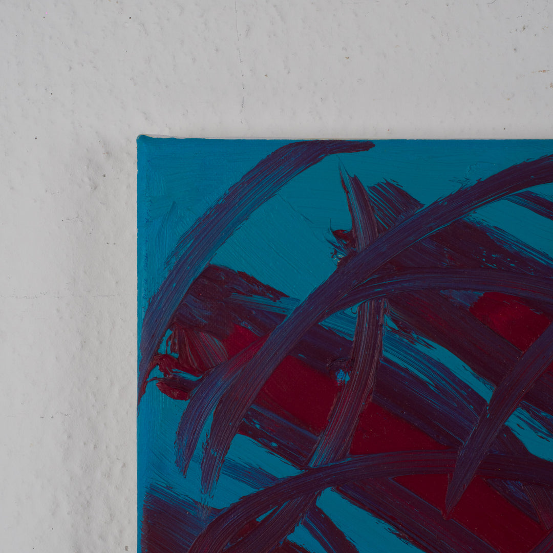 Abstract schilderij 'Gekruiste Stromen' uit 2022