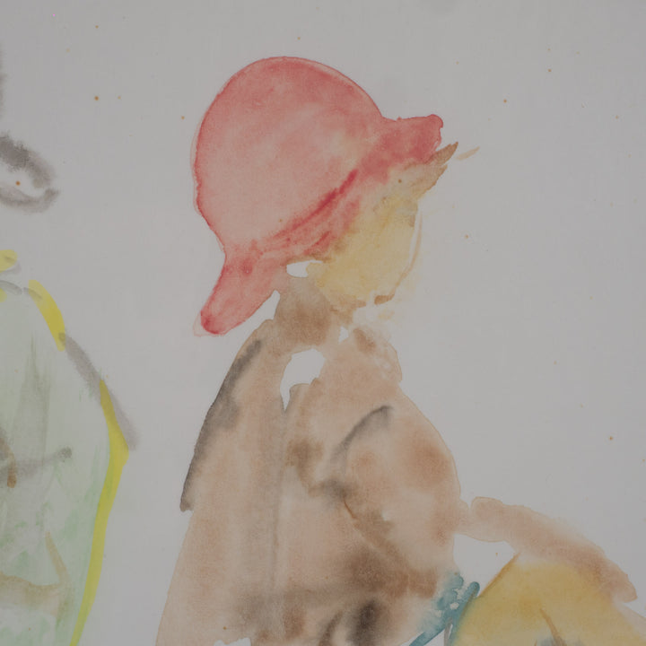 Aquarellen van S. Matthys (1997) in één kader – 50 x 40 x 2 cm
