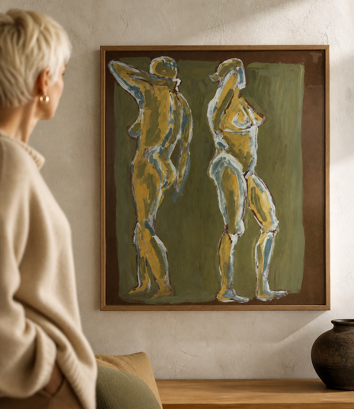 Groot schilderij vrouwen – Christine Springuel - 80 x 93 x 1,5 cm
