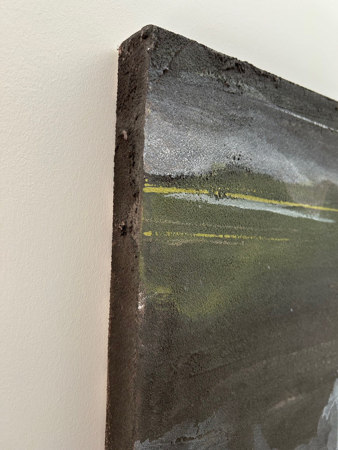 Verweerde Horizon – Abstract Structuurschilderij (2) / 50,5 x 50,5 x 3,5 cm