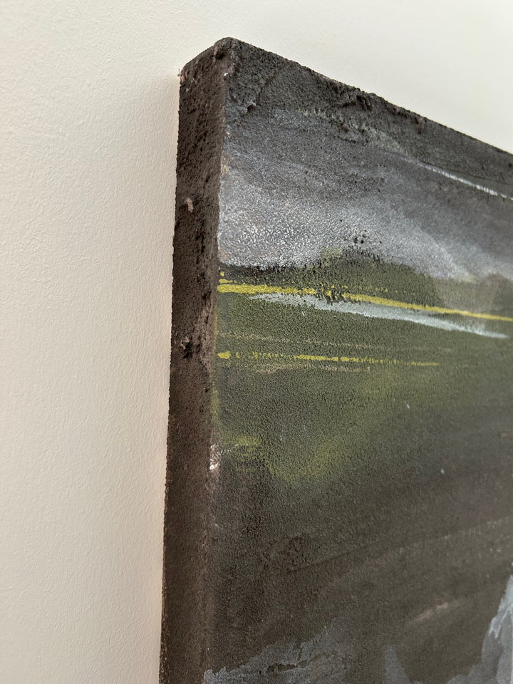 Verweerde Horizon – Abstract Structuurschilderij (2) / 50,5 x 50,5 x 3,5 cm