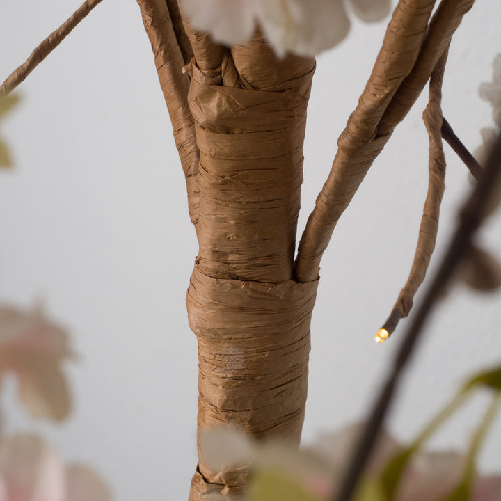 Sfeervolle grote lichtroze nep-lindebloesem boom met verlichting (180 cm hoog, 1 m breed)