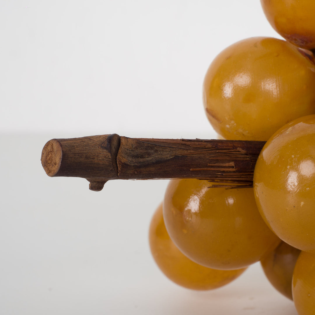 Beautiful shiny grapes in alabaster