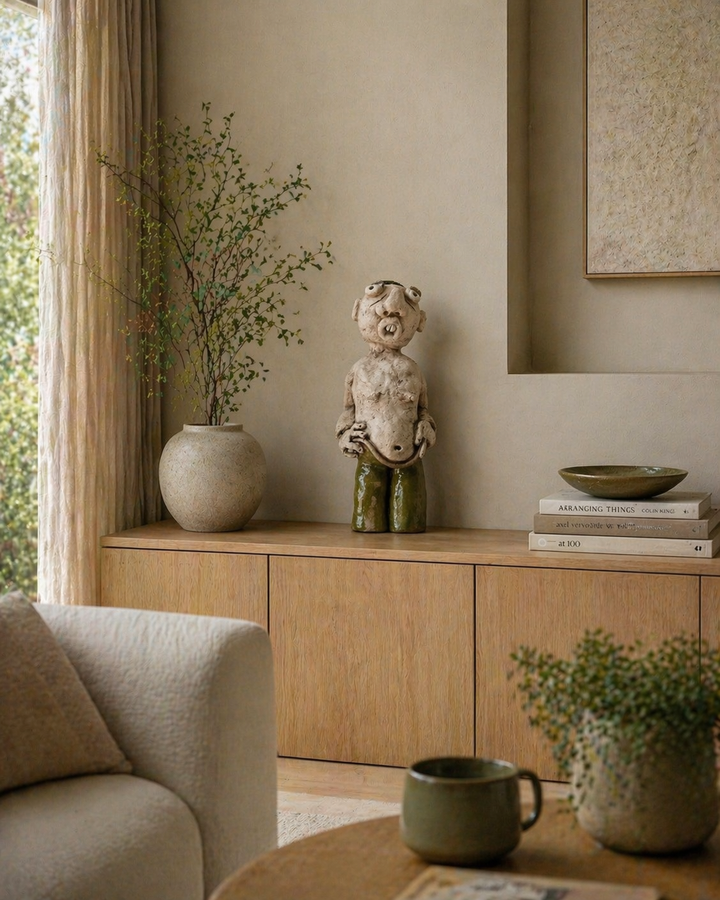 Ludiek keramisch beeld – eigenzinnige charme met een knipoog voor je interieur