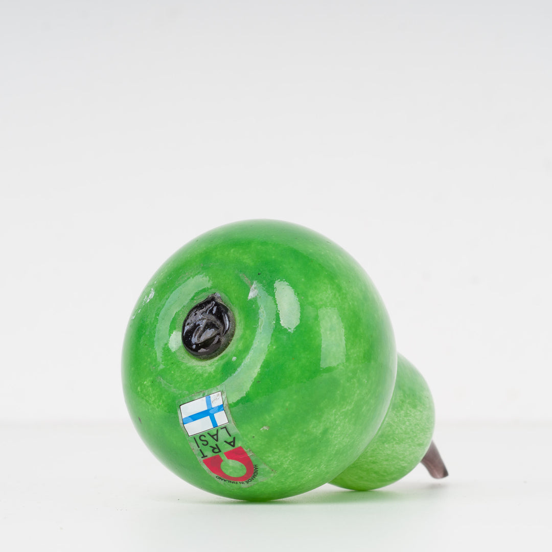 Green glass pear by Art Lasi Finland (4)