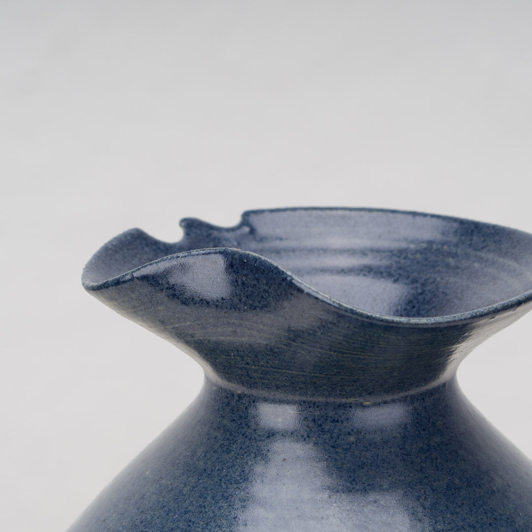 Blue handmade ceramic vase