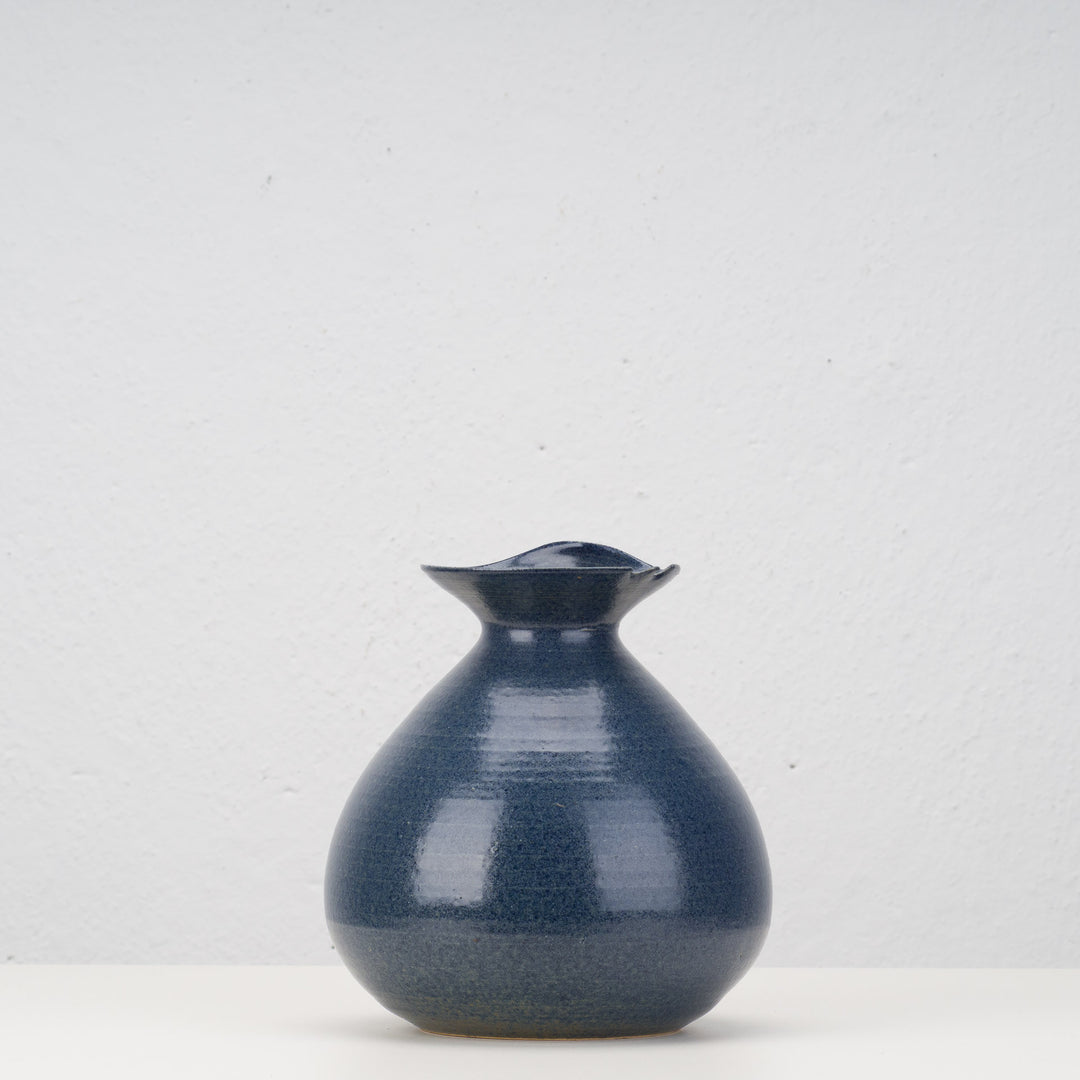 Blue handmade ceramic vase