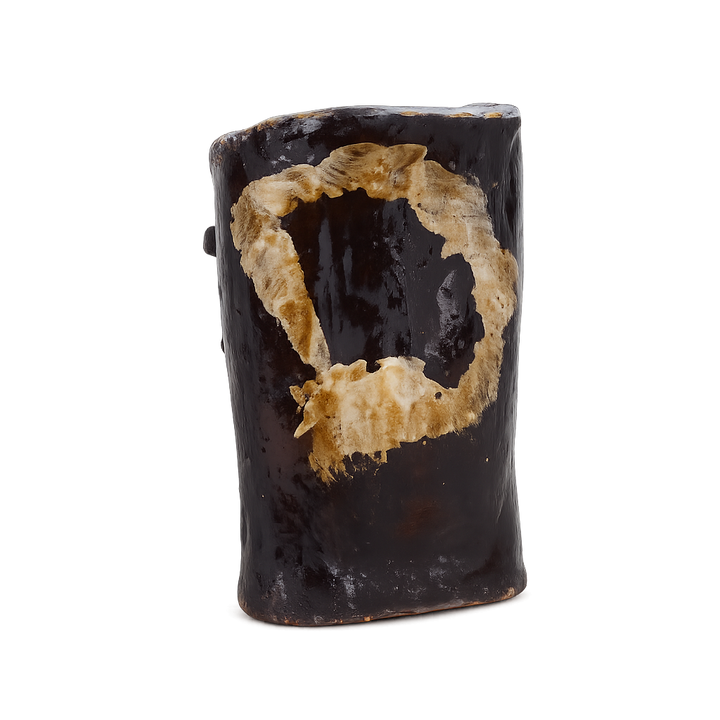 Handgemaakt keramisch potje in bruin – 10,5 x 8 x 15,5 cm