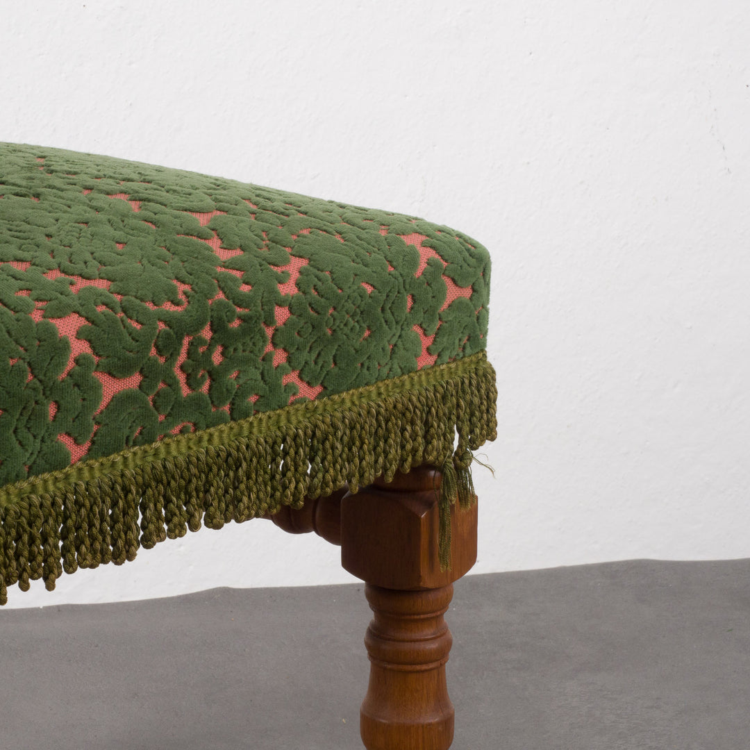 Stoel in jacquard in roze en groen