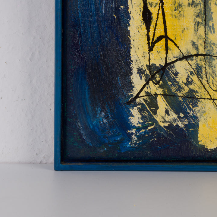 Hedendaags abstract schilderij – Linda Hosten - 31,5 x 25,5 x 3,5 cm