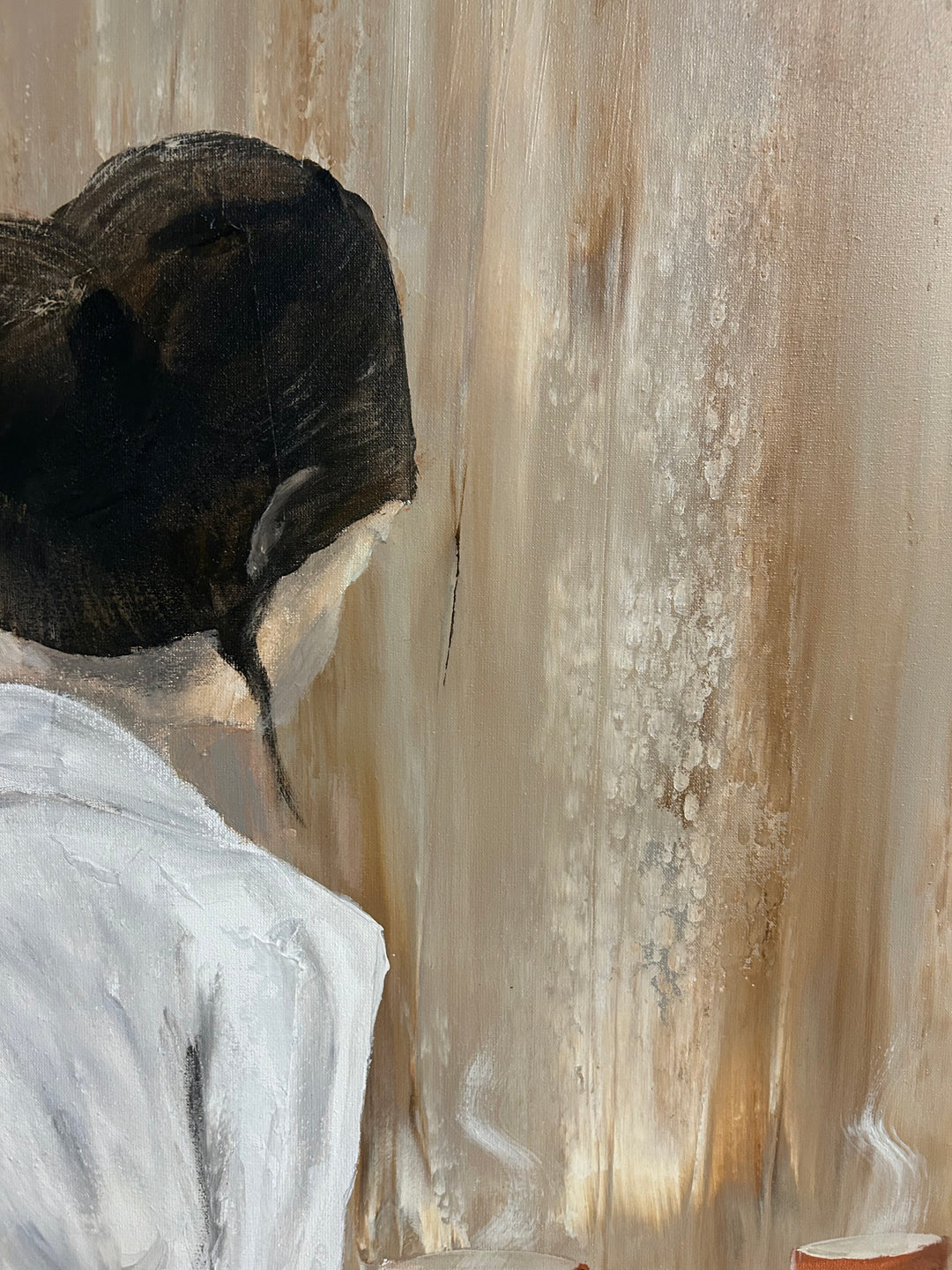 Schilderij "Stilte tussen twee momenten - La Résonance" – 80 x 60 x 4 cm