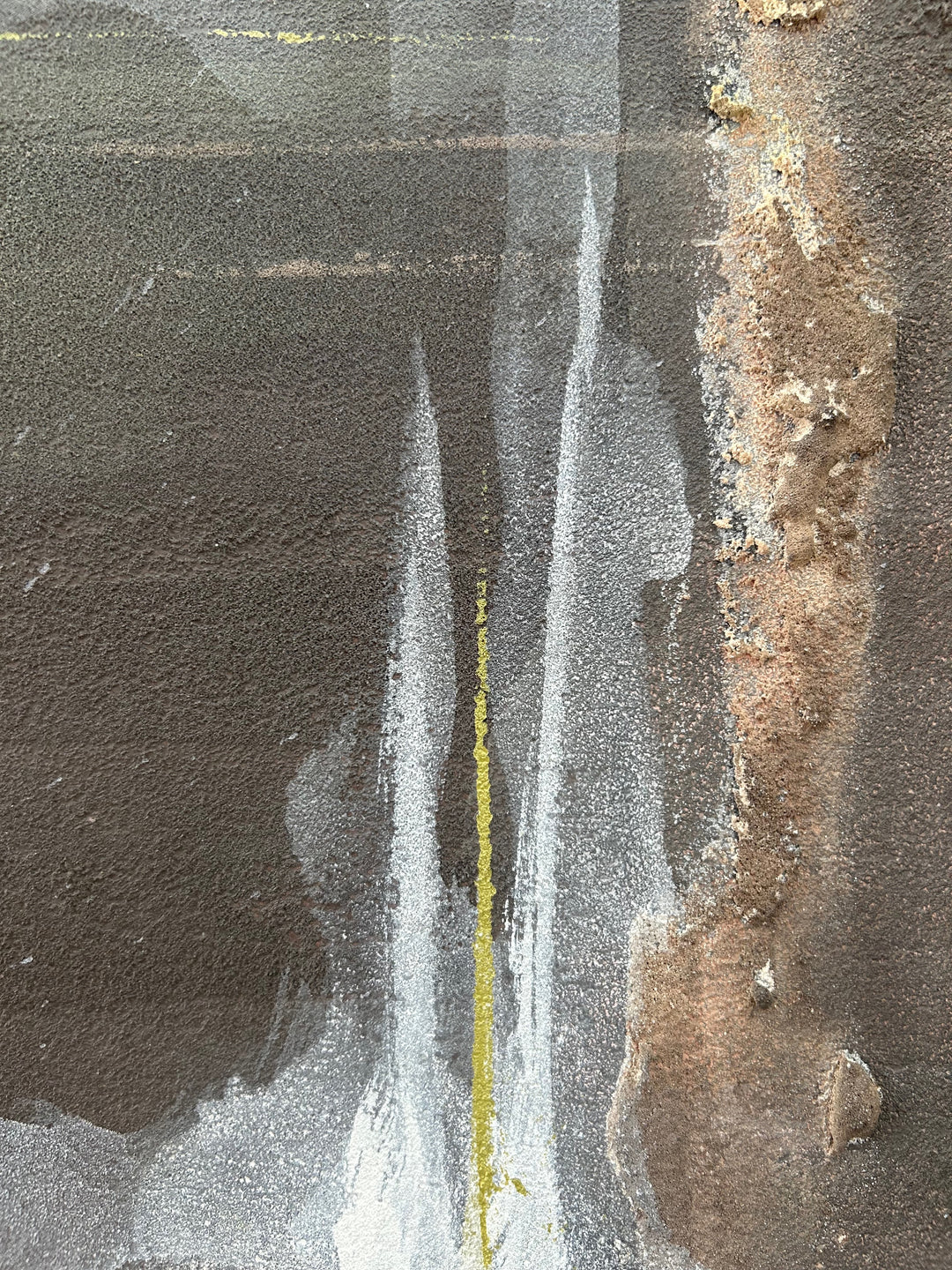 Verweerde Horizon – Abstract Structuurschilderij (2) / 50,5 x 50,5 x 3,5 cm