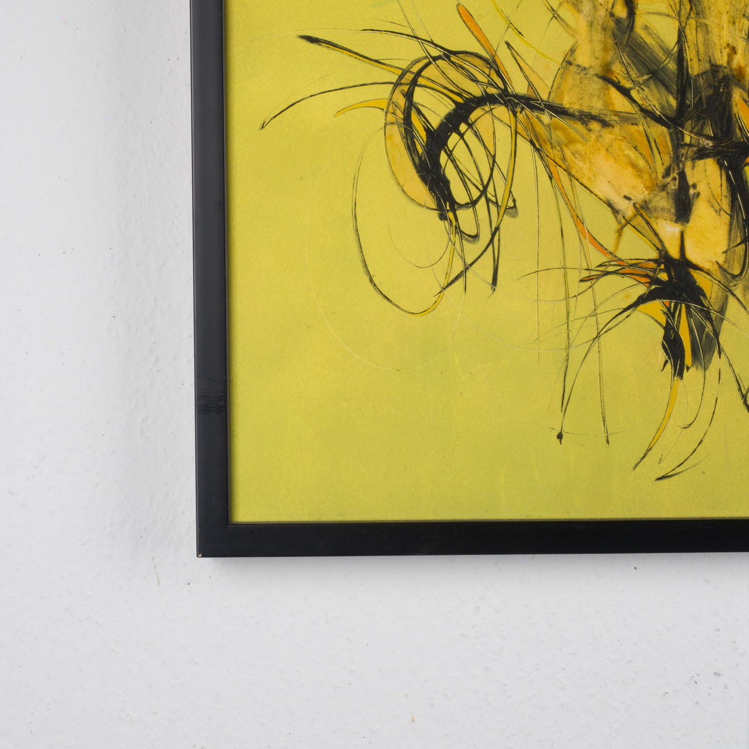 Abstract schilderij in geel – H. De Craene