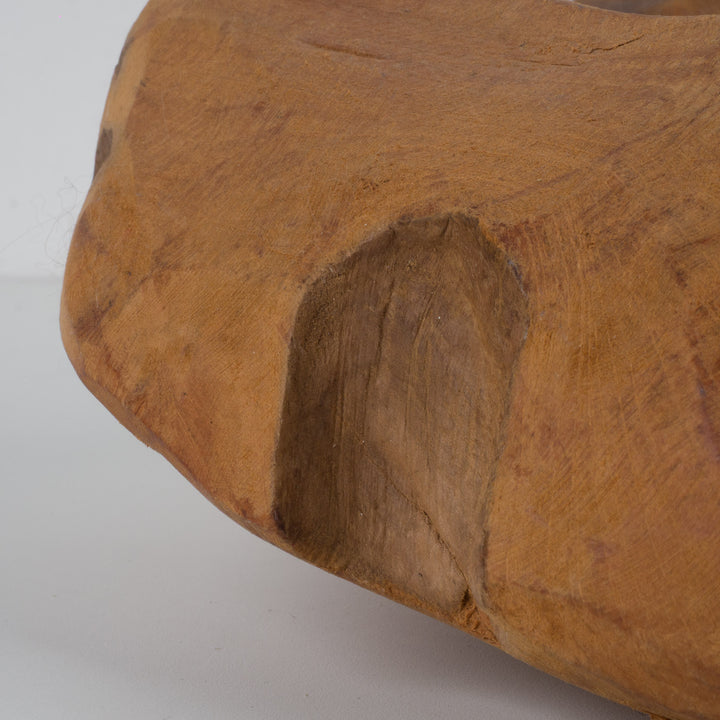 Authentieke teakhouten schaal – Organische naturelle vorm