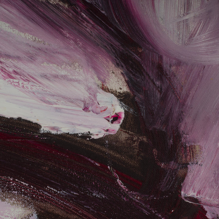 Abstract painting in burgundy and pink (2)