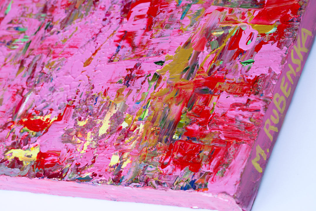 Hedendaag schilderij 'Pritty in pink' door Marc Rubenska