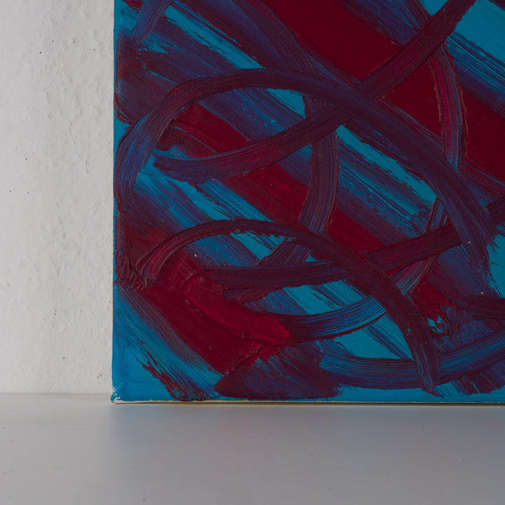 Abstract schilderij 'Gekruiste Stromen' uit 2022