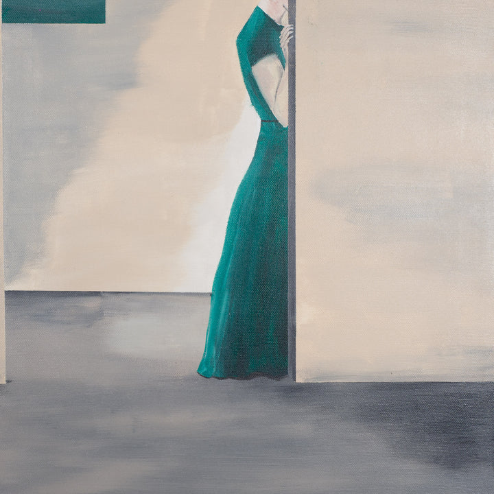 Subtiele verstilling – schilderij van Atelier S - 80x80,5cm