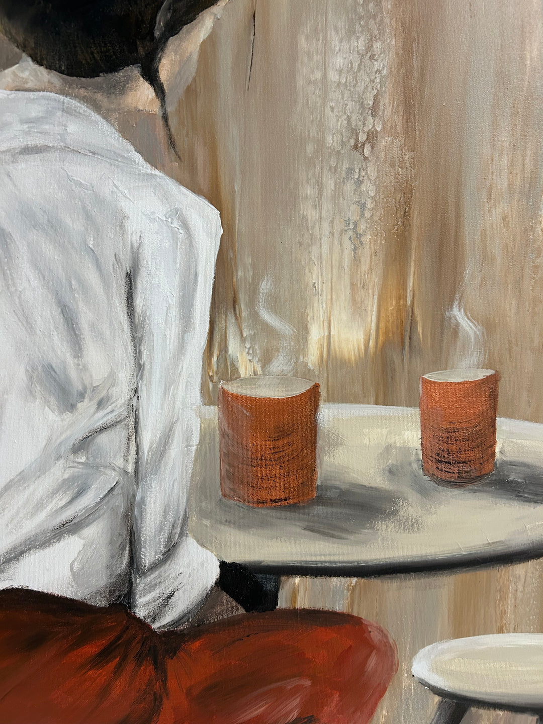 Schilderij "Stilte tussen twee momenten - La Résonance" – 80 x 60 x 4 cm