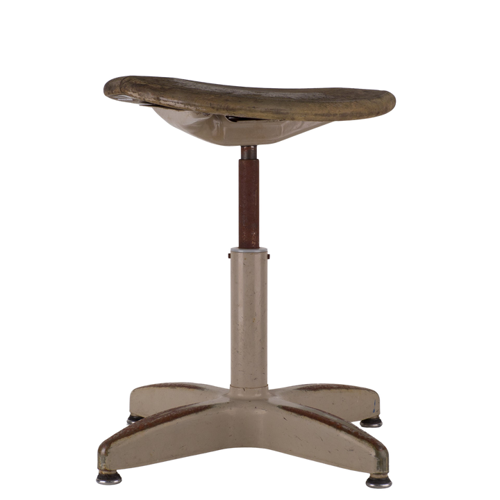 A beautiful industrial stool with wood and metal