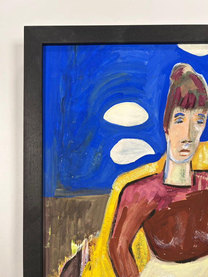 Expressief schilderij 'Familie in Harmonie' door S. Matthijs