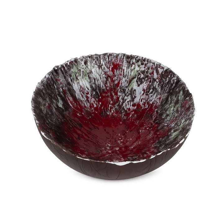 Vintage keramisch schaaltje – Fat Lava stijl – 16,5 x 16,5 x 8 cm