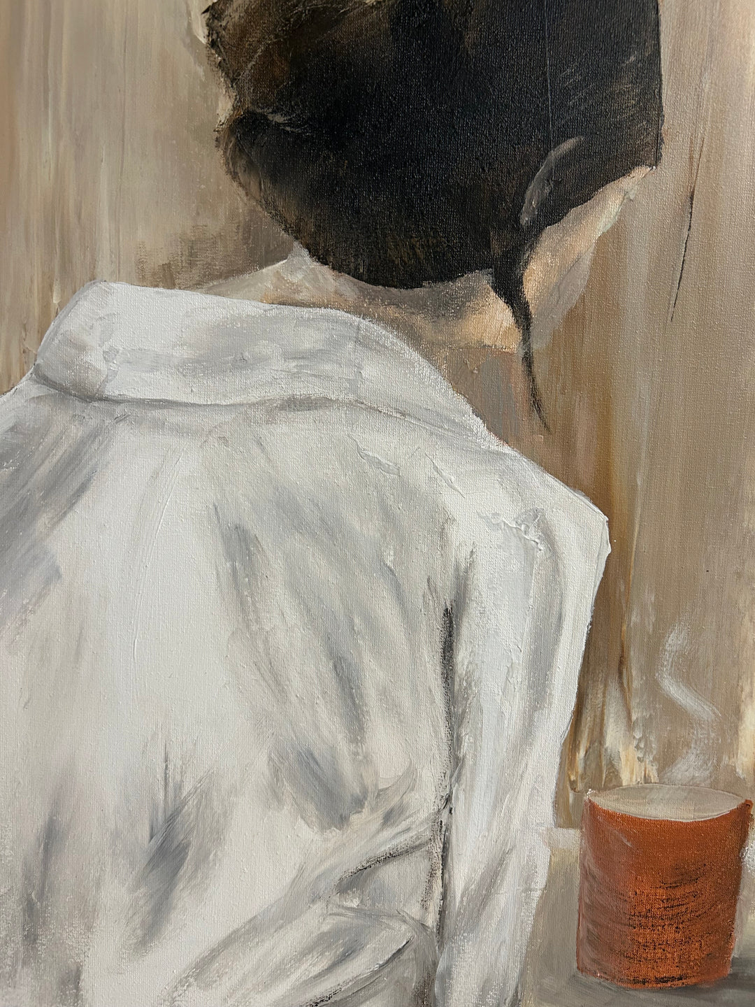 Schilderij "Stilte tussen twee momenten - La Résonance" – 80 x 60 x 4 cm