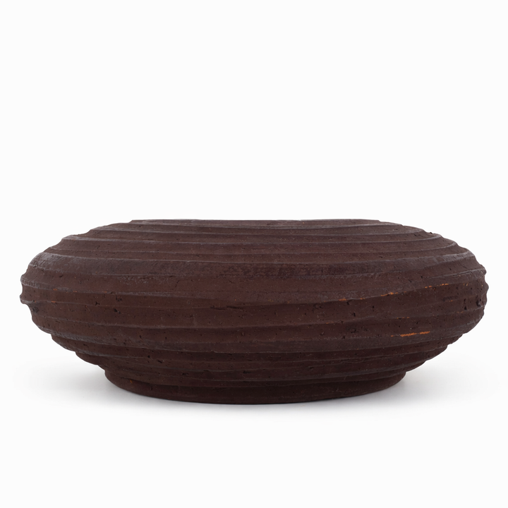 Authentieke gietijzeren schaal in bruin – robuuste karakterdecoratie / 22,5 x 22,5 x 6,5 cm