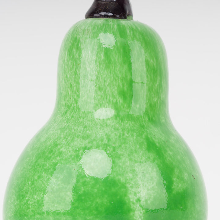 Green glass pear by Art Lasi Finland (4)