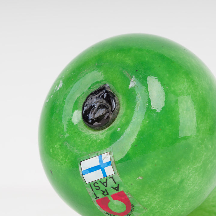 Green glass pear by Art Lasi Finland (4)