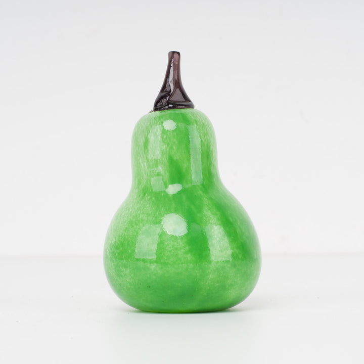 Green glass pear by Art Lasi Finland (4)