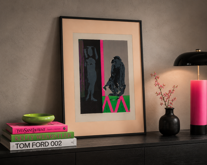 Lithografie door Paul Guiramand – kunstzinnig en uniek / 70 x 90 x 2 cm