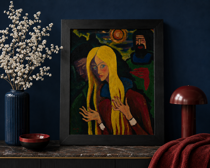 Schilderij uit 1946 – Evelyne Chevalier / 77,5 x 93,5 x 2 cm