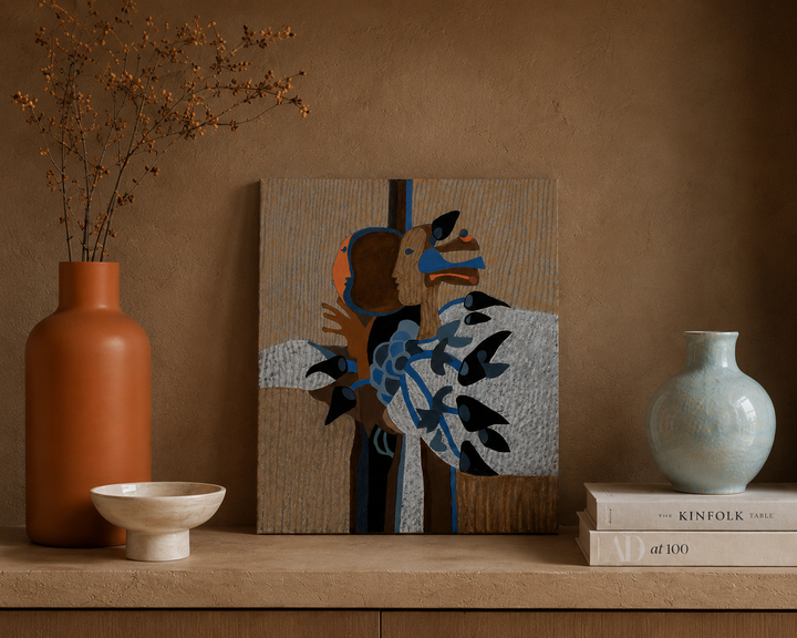 Schilderij 'Dialoog in vorm en kleur' / 40 × 50 cm