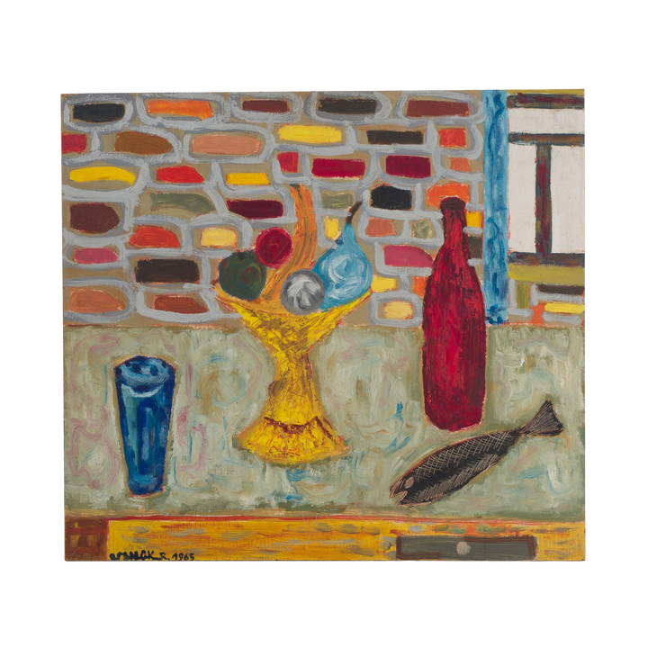 Colorful vintage still life - signed