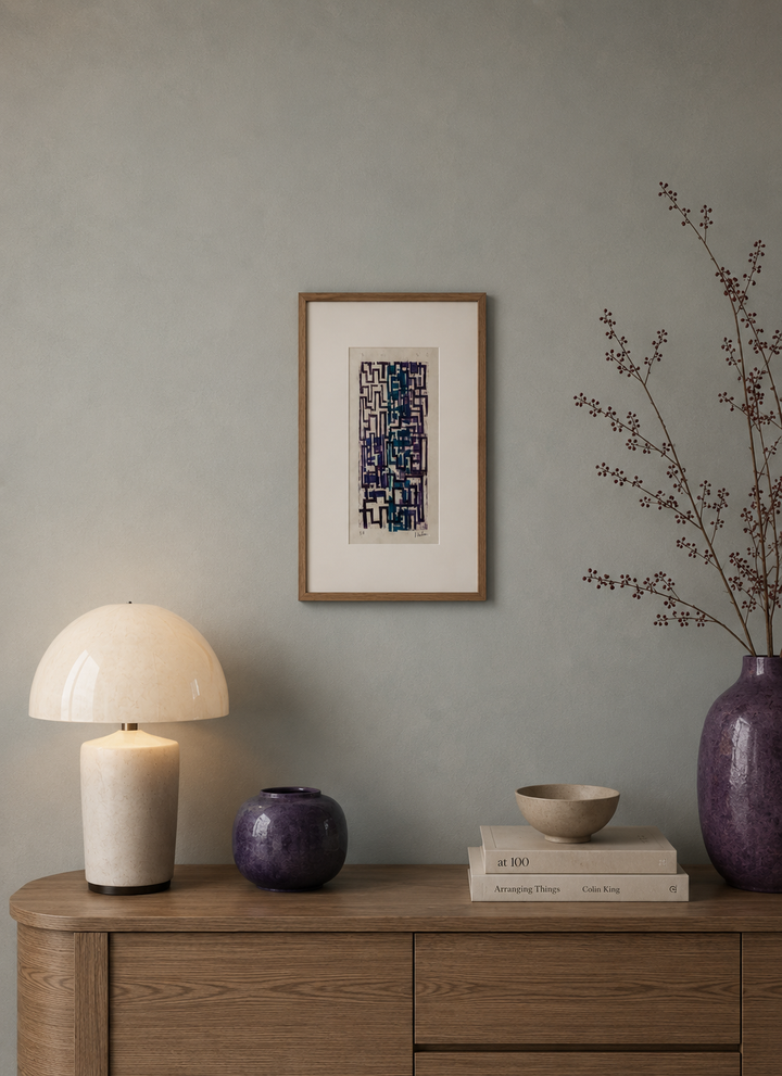 Moderne houtgravure Epreuve d'artiste door Annemie Einhaus / 53x73cm